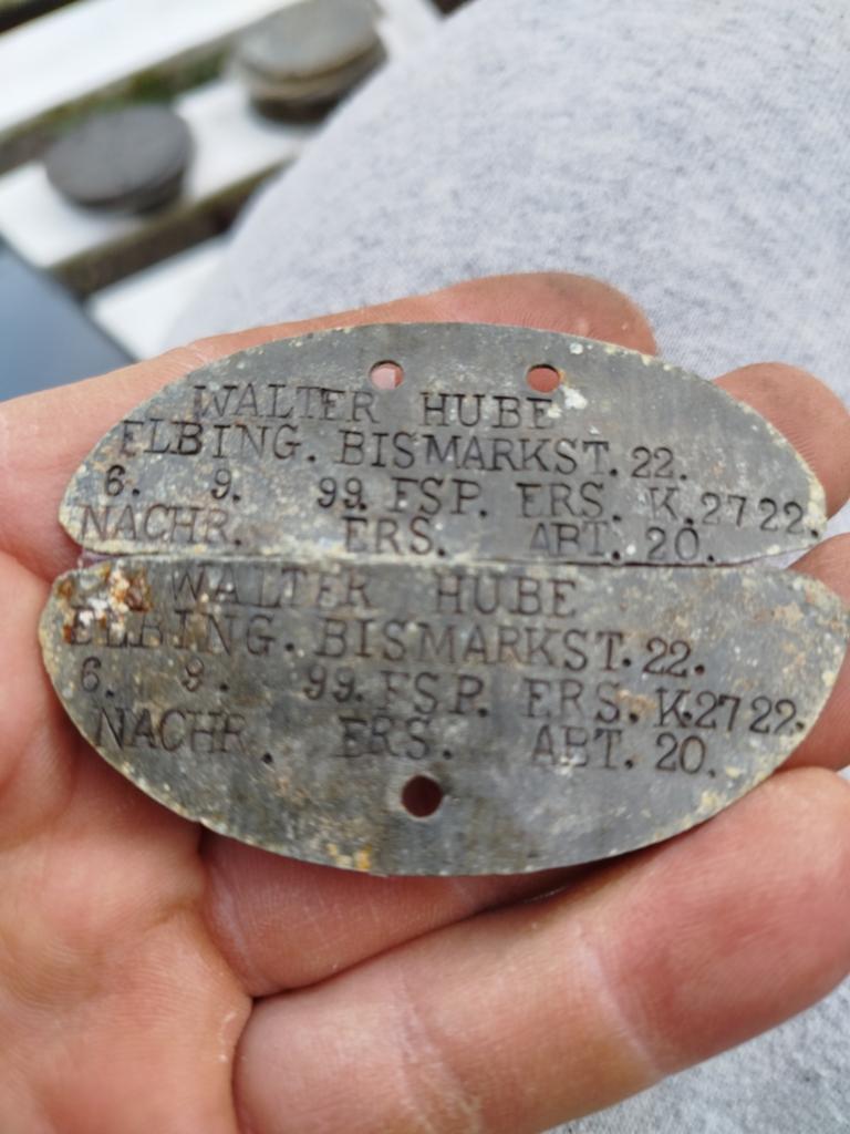 Walter hube fernsprecher erstaz wo1 Erkennungsmarke, Postzegels en Munten, Ophalen of Verzenden