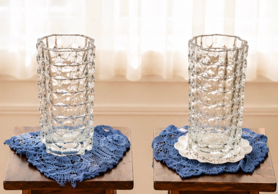 Prachtige set Vintage Luminarc "Windsor" vazen – J.G. Durand, Huis en Inrichting, Ophalen, Glas