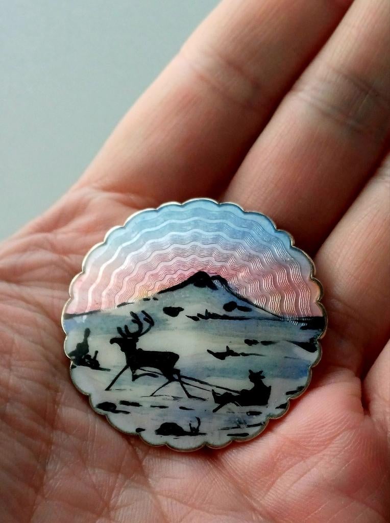 Zilveren Broche Noorwegen, Ophalen of Verzenden