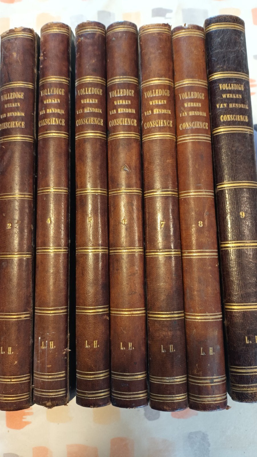 prachtige antieke set Hendrik conscience (7 delen), Antiek en Kunst, Antiek | Boeken en Manuscripten, Ophalen, Hendrik conscience