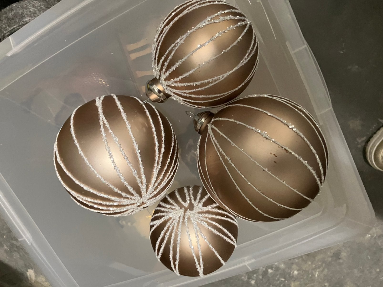 4 prachtige glazen kerstballen NIEUW, Diversen, Ophalen, Nieuw