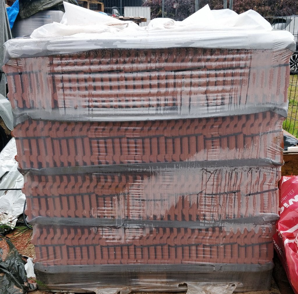 Dakpannen Koramic Tradiva natuurrood (volledige pallet), Pierre ou Argile, Enlèvement, Neuf, Rouge