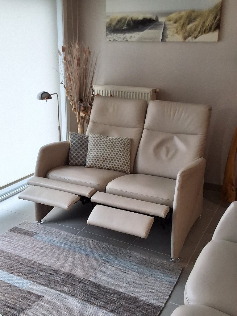 lederen zetels, Ophalen, Minder dan 75 cm, Tweepersoons, Leer