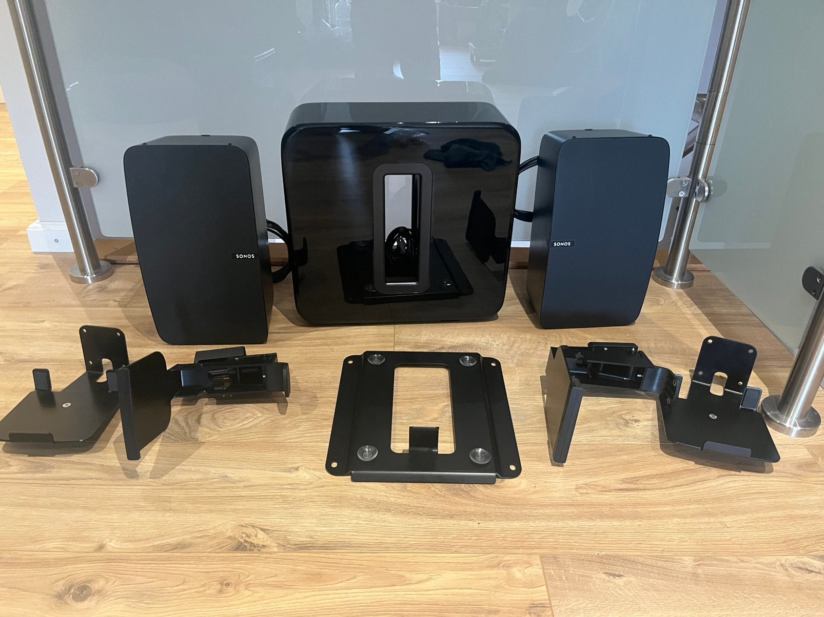 Sonos play 5 en sub met muurbeugels, TV, Hi-fi & Vidéo, Enlèvement, Comme neuf