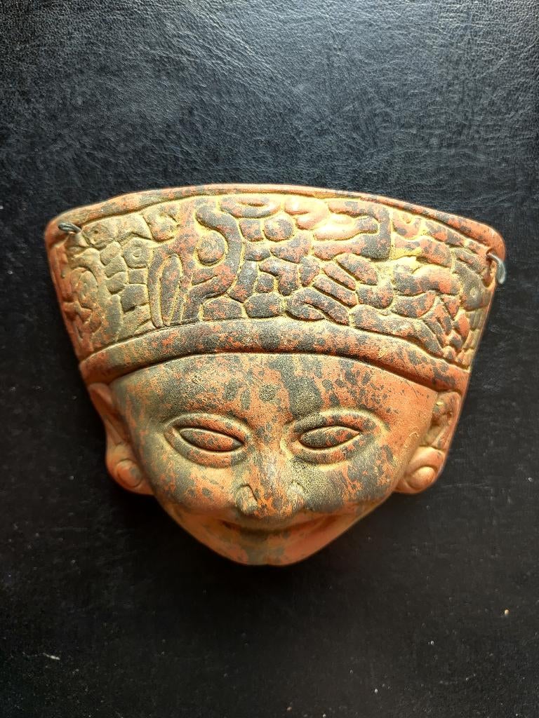 POTERIE MEXICAINE, DÉCORATION, MASQUE, Antiquités & Art, Enlèvement ou Envoi