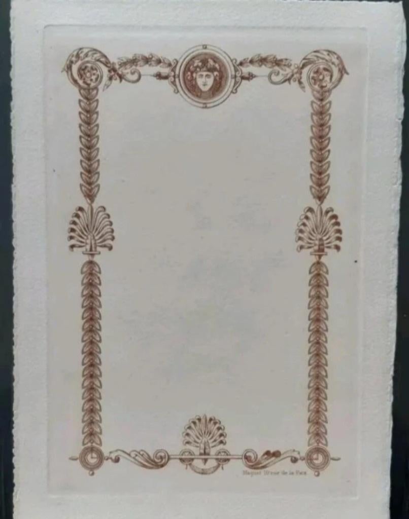 Gravure voor de letter+Maquet+Hector Maquet, Antiek en Kunst, Ophalen of Verzenden
