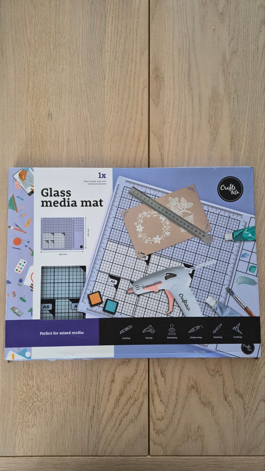 Tapis de découpe en verre A3 Crafts & Co, Enlèvement, Verre