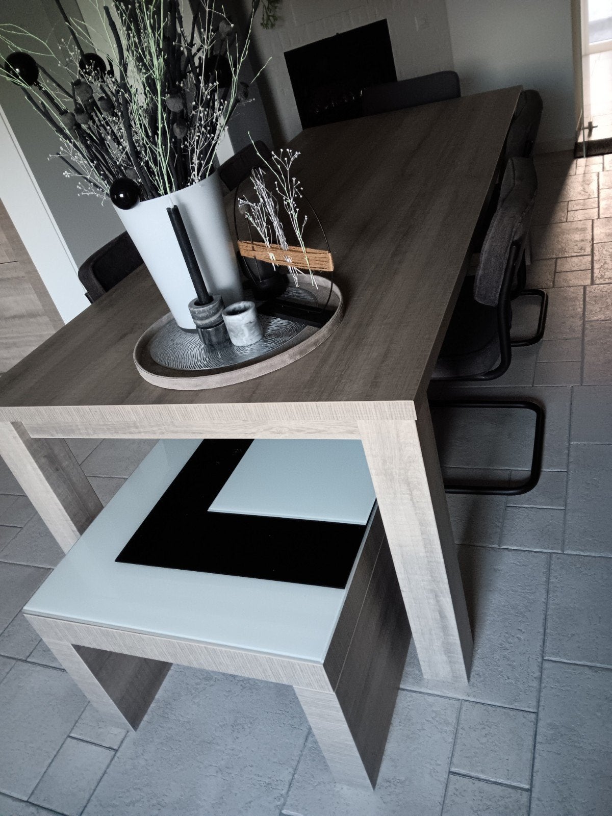 eet- & salontafel in heel goede staat GRATIS, Ophalen