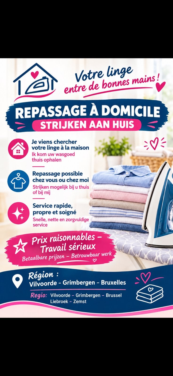 REPASSAGE, Enlèvement ou Envoi