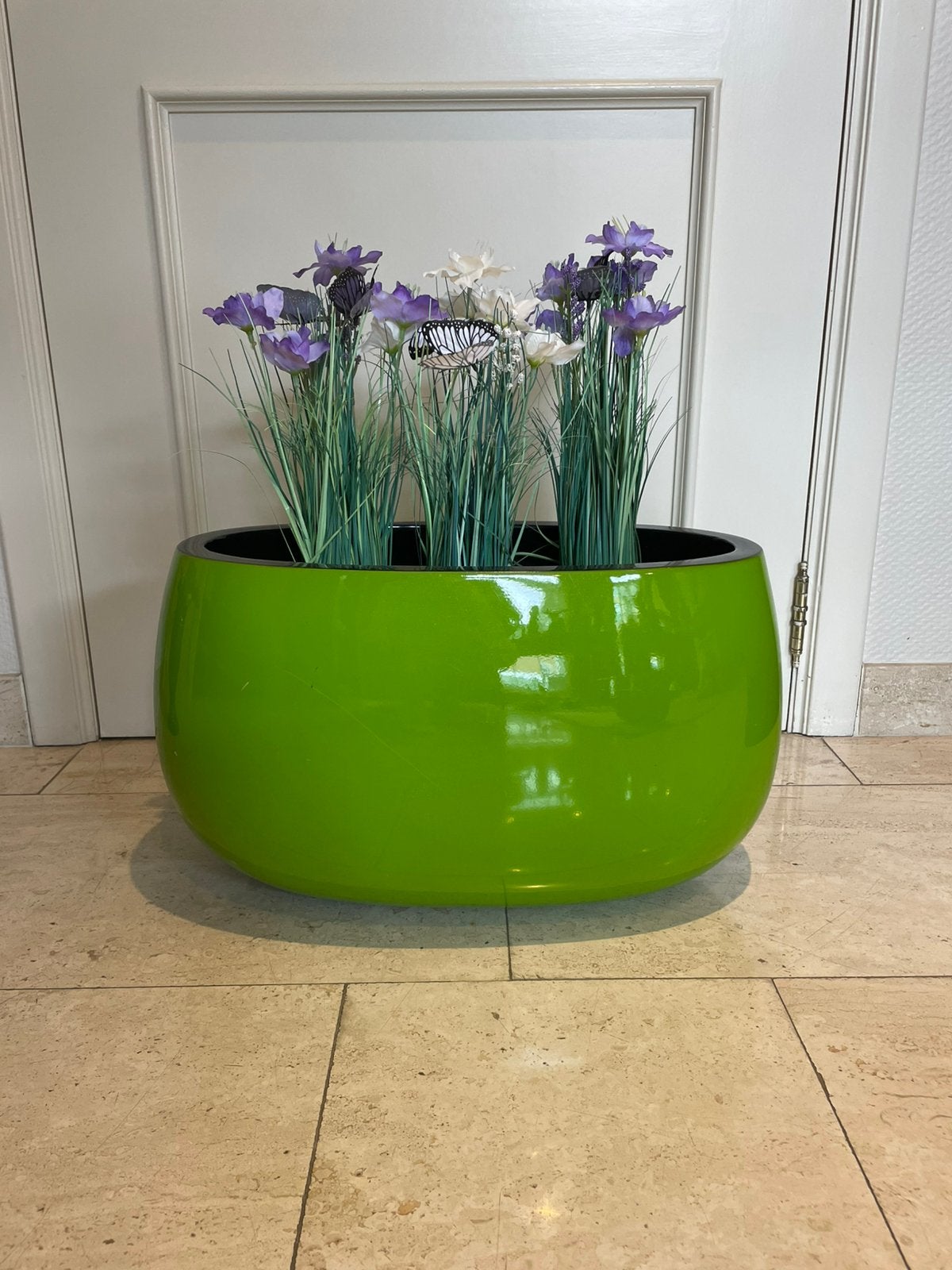 Fel groene bloempot, Ophalen, Gebruikt