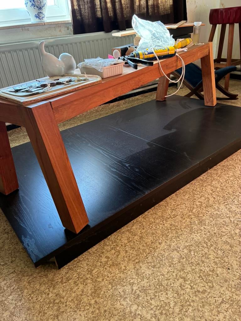 Ikea bjursta eettafel zwartbruin - uitschuifbaar 4-8 pers., Enlèvement, Utilisé