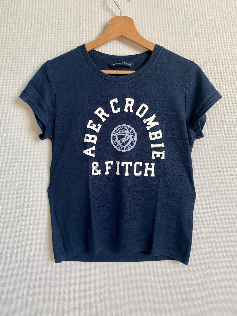 Donkerblauw T-shirt Abercombie & Fitch maat S, Blauw, Ophalen of Verzenden, Korte mouw, Maat 36 (S)