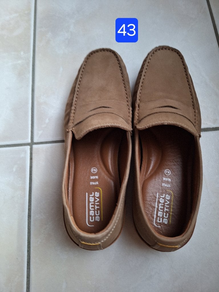 Heren moccasin maat 43, Ophalen, Bruin, Zo goed als nieuw, Espadrilles of Moccasins