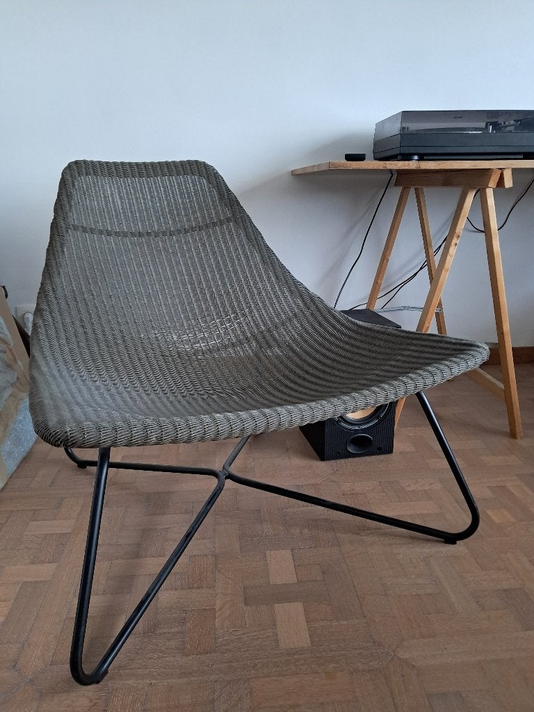 Fauteuil en osier, Maison & Meubles, Fauteuils, 75 à 100 cm, Osier ou Rotin, Comme neuf, Enlèvement
