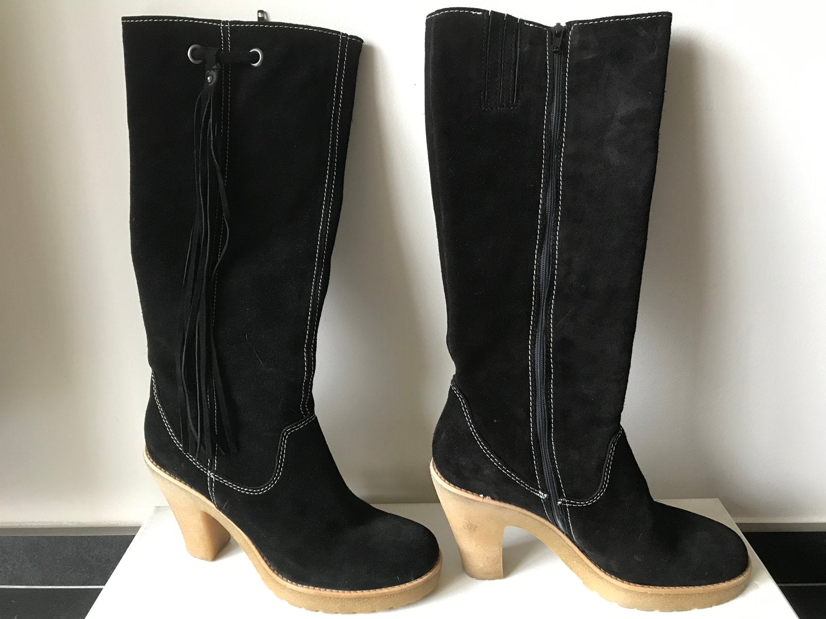 Bottes taille 40, Enlèvement ou Envoi, Comme neuf, Bottes hautes, Noir