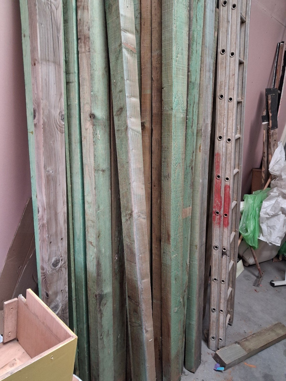 Houten balken te koop, Ophalen