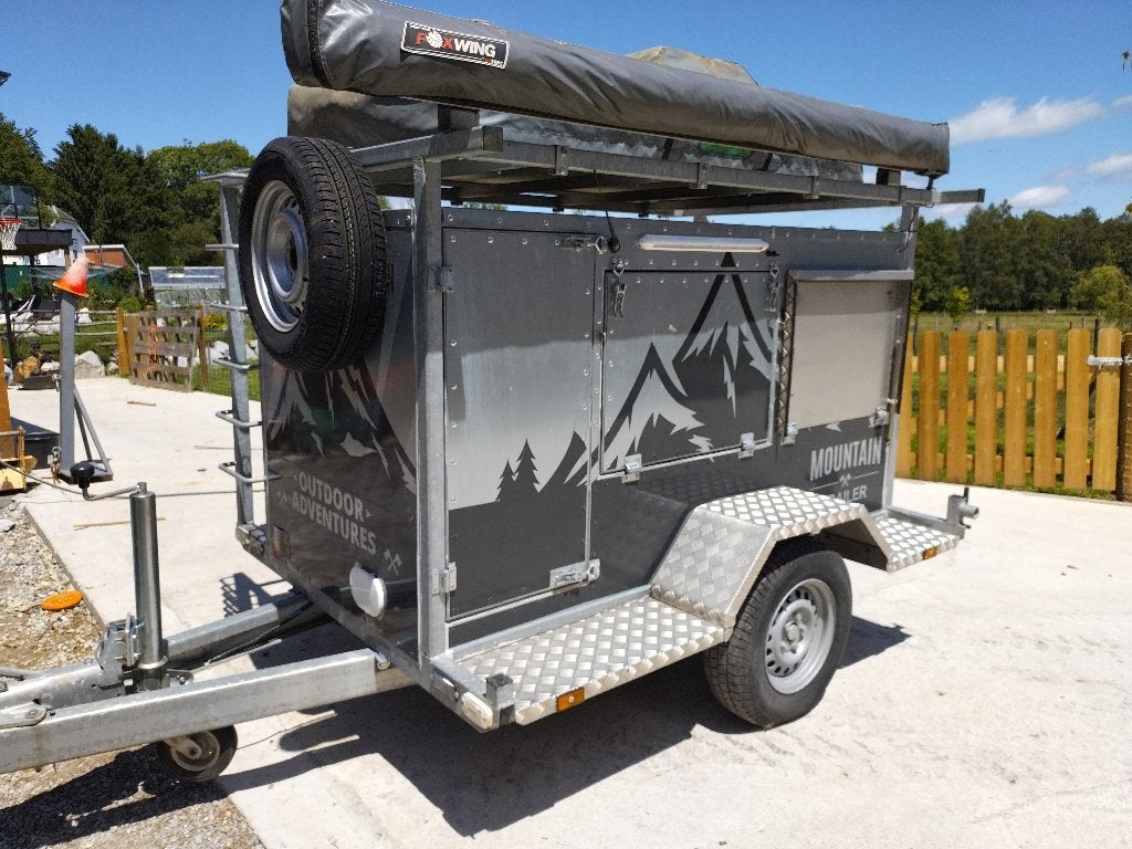 camping trailer, tente de toit, camping car, remorque, Enlèvement, Comme neuf, Jusqu'à 4