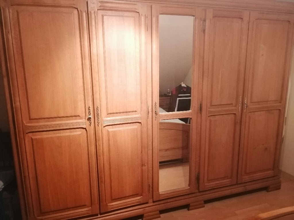 stevige massief Franse eiken slaapkamer, Ophalen, Gebruikt, Tweepersoons