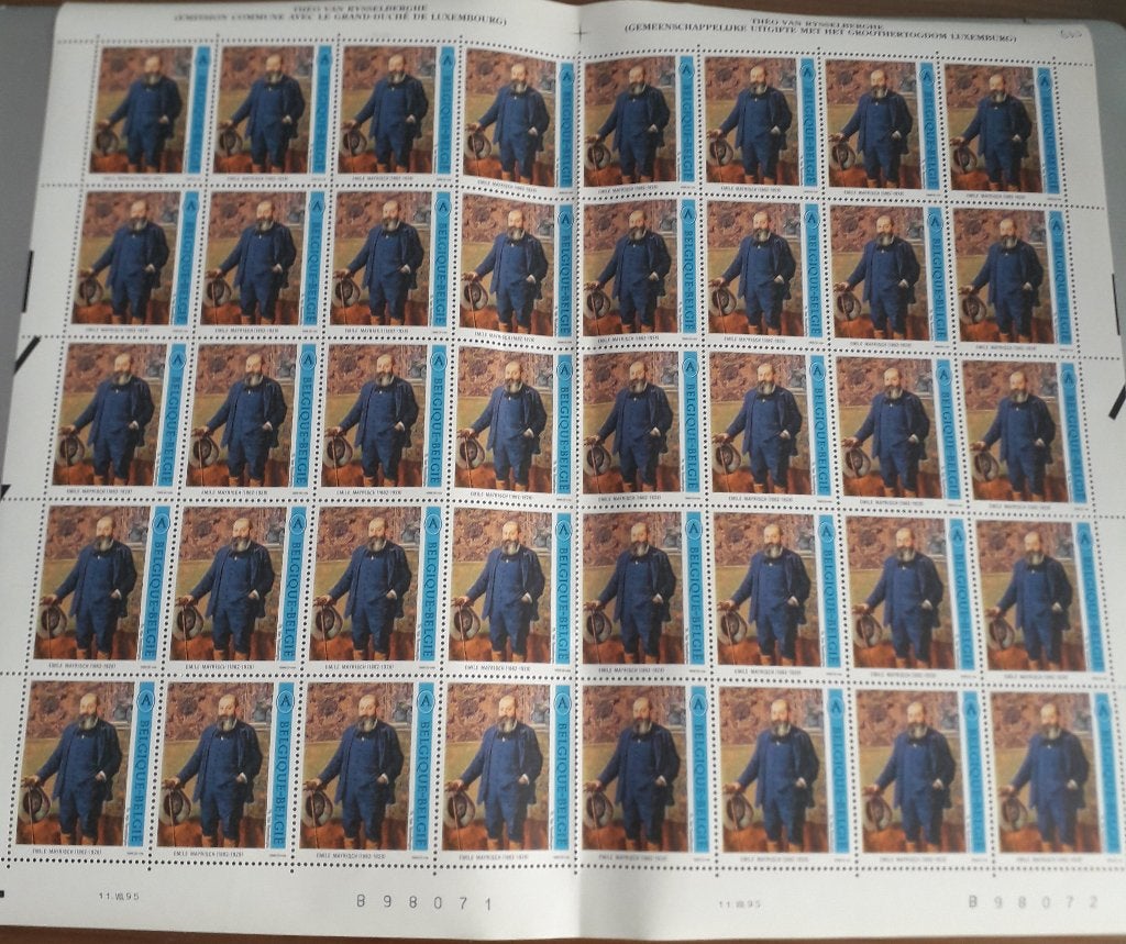 zegels Théo Van Rysselberghe, Kunst, Ophalen of Verzenden, Zonder stempel, Postfris
