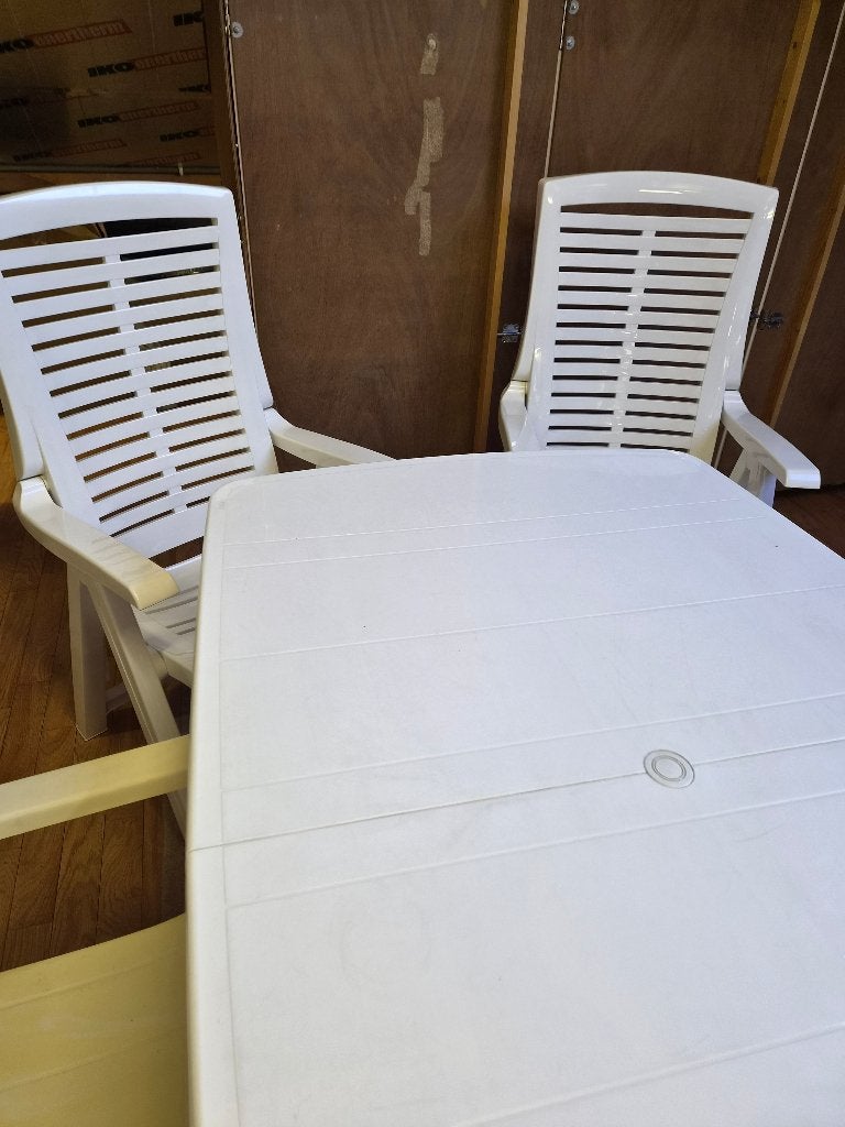 Tuinset 4 relaxstoelen en 2 lage stoelen met tafel, Tuin en Terras, Tuinsets en Loungesets, Ophalen, Kunststof, Tuinset
