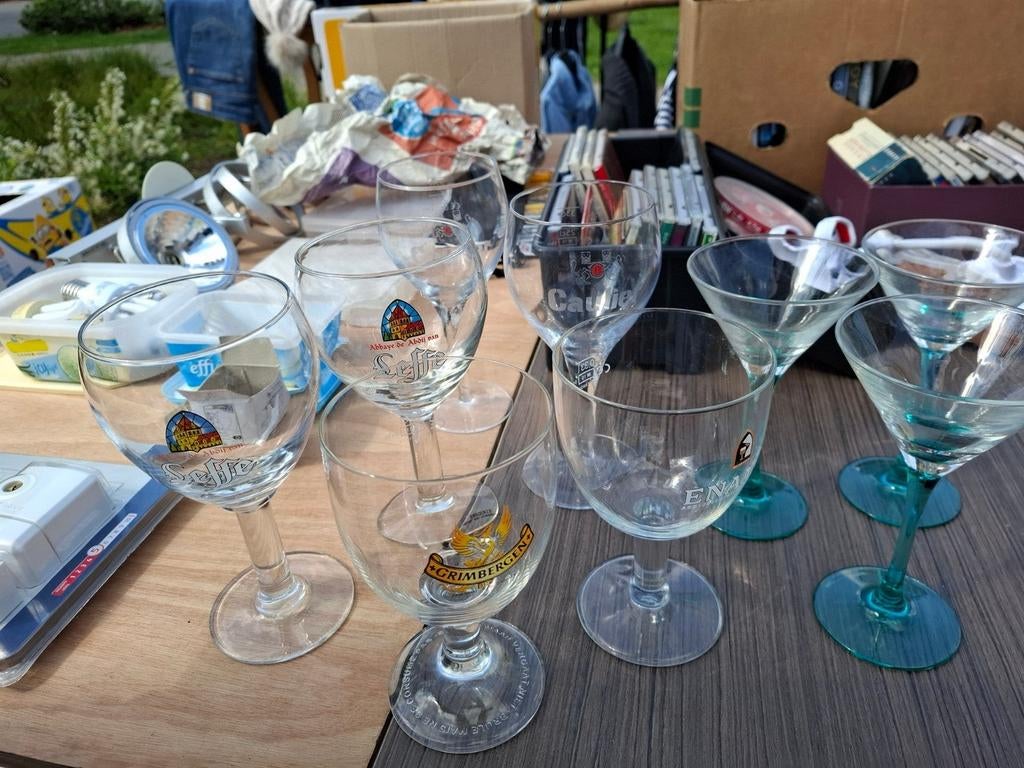 Bierglazen: Leffe, Caulier, Grimbergen, Ename.., Ophalen of Verzenden, Zo goed als nieuw