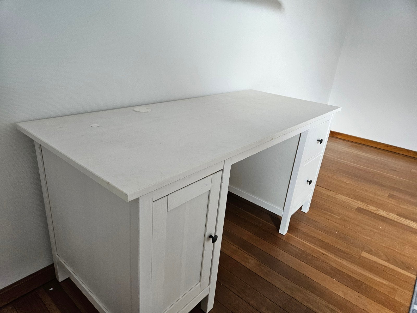 Bureau IKEA HEMNES blanc, 155 cm, 65 cm, Utilisé, IKEA