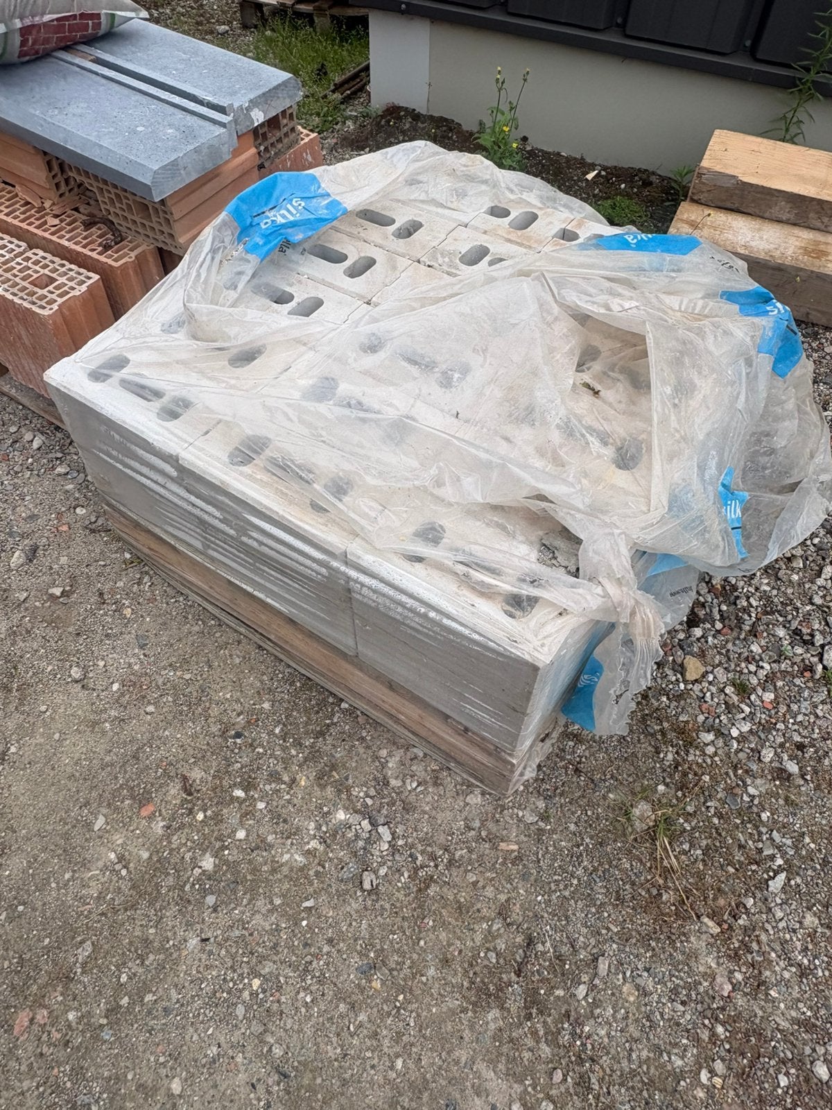 Silicaatsteen vellingblok, Doe-het-zelf en Bouw, Metselstenen, Ophalen, Zo goed als nieuw