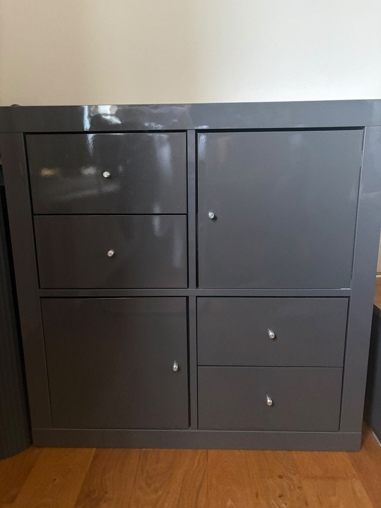 Donkergrijze kast IKEA, 25 à 50 cm, Avec porte(s), Moins de 100 cm, Comme neuf