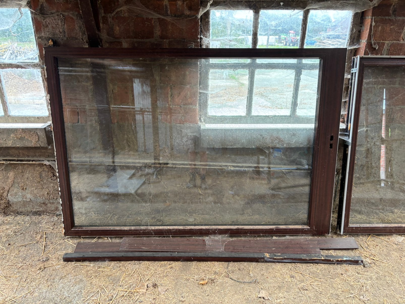 2 vaste pvc ramen, Ophalen, Gebruikt, Gevelraam of Ruit, Dubbelglas