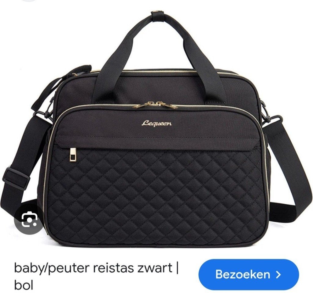 Lequeen luiertas baby, Kinderen en Baby's, Verzorgingstas, Zwart, Zo goed als nieuw, Lequeen