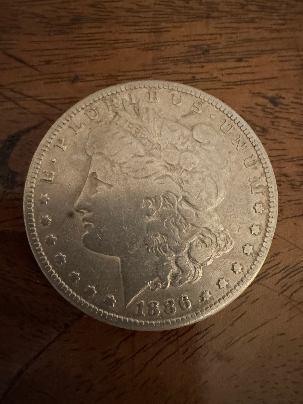 Morgan dollar 1886 s, Ophalen of Verzenden, Zilver
