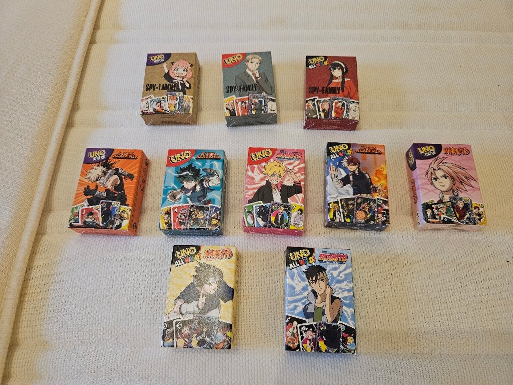 Uno anime kaartspel - actie McDonald's, volledige set, Hobby & Loisirs créatifs, Jeux de société | Jeux de cartes, 1 ou 2 joueurs