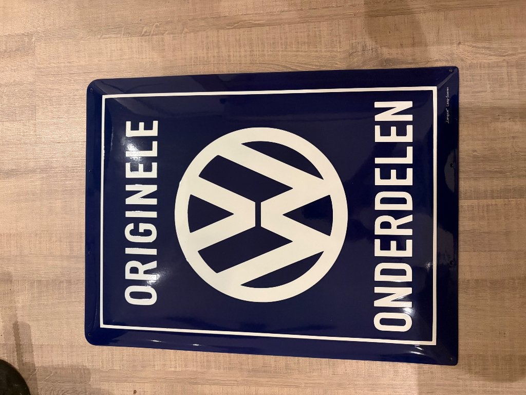 Emaille Langcat Volkswagen, Enlèvement ou Envoi, Comme neuf, Panneau publicitaire