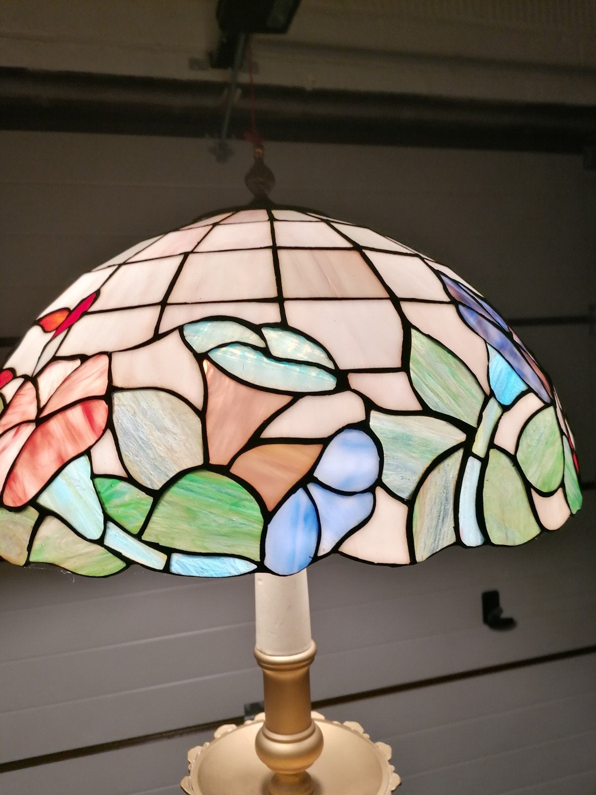 staanlamp in tiffany look, Ophalen, Zo goed als nieuw, Glas