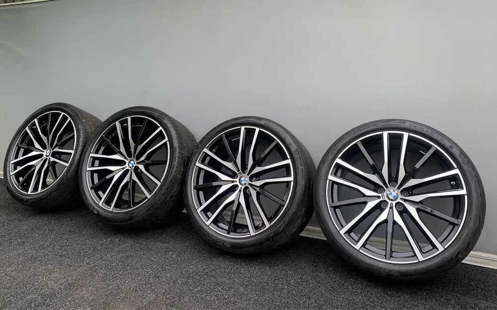 22 INCH BMW 742M BICOLOR ORIGINEEL X5 G05 X6 G06, Enlèvement, Pneus été, Pneus et Jantes