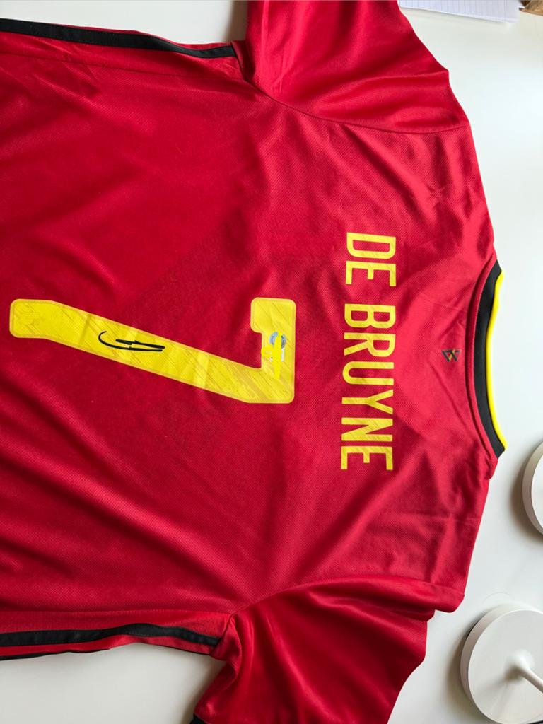 Maillot Belgique signé Kevin De Bruyne, Sport en Fitness, Voetbal, Ophalen of Verzenden, Zo goed als nieuw, Shirt