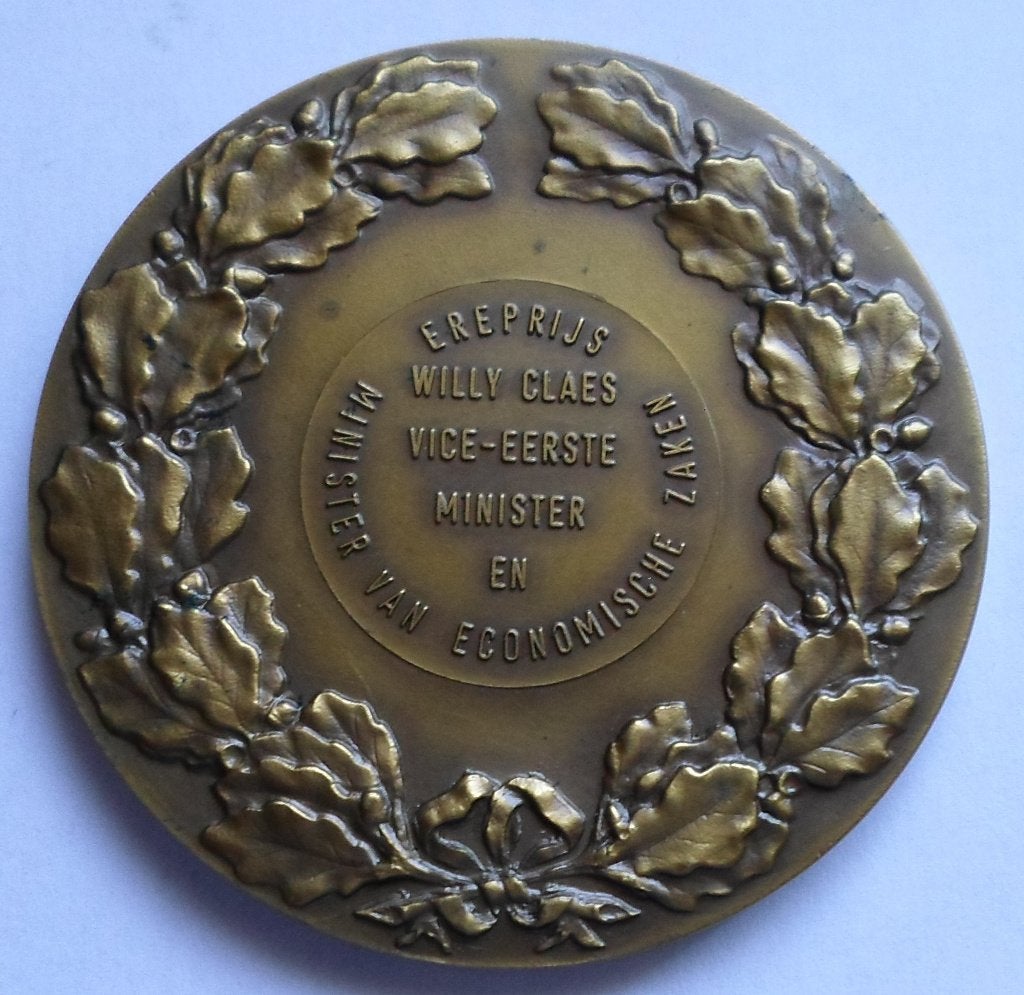 Medal - Ereprijs Willy Claes by Fish Fonson., Verzenden, Brons