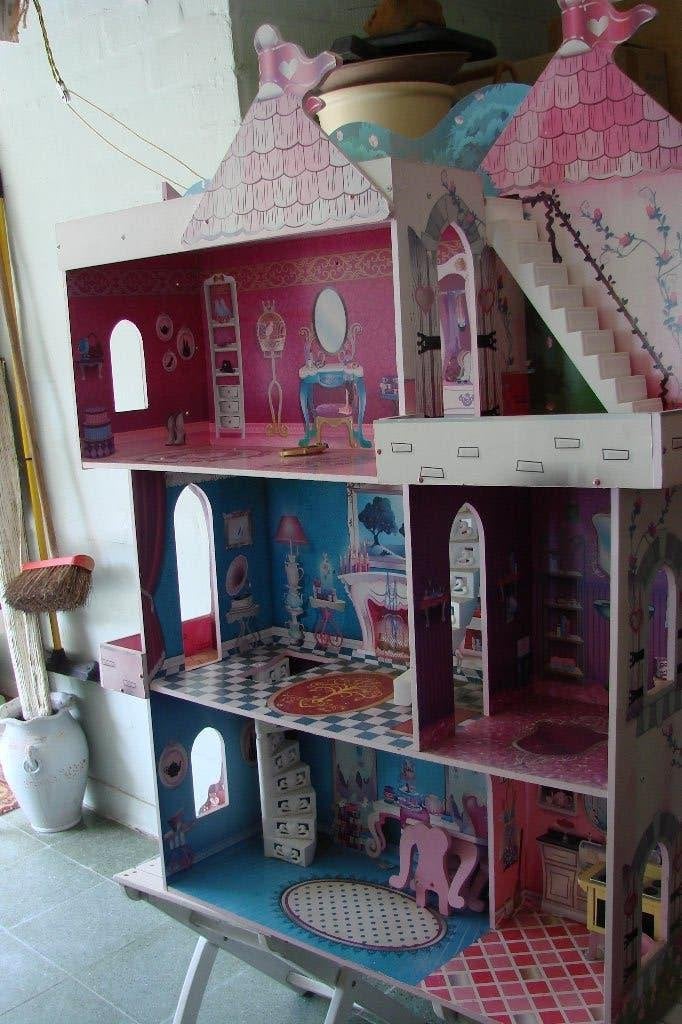 poppenhuis 3 verdiepingen, Ophalen, Zo goed als nieuw, Poppenhuis