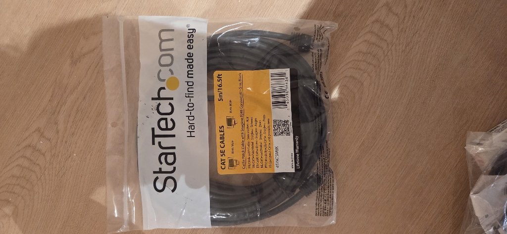 StarTech Cat5e netwerkkabel 5 m – nieuw, Computers en Software, Overige Computers en Software, Ophalen, Nieuw