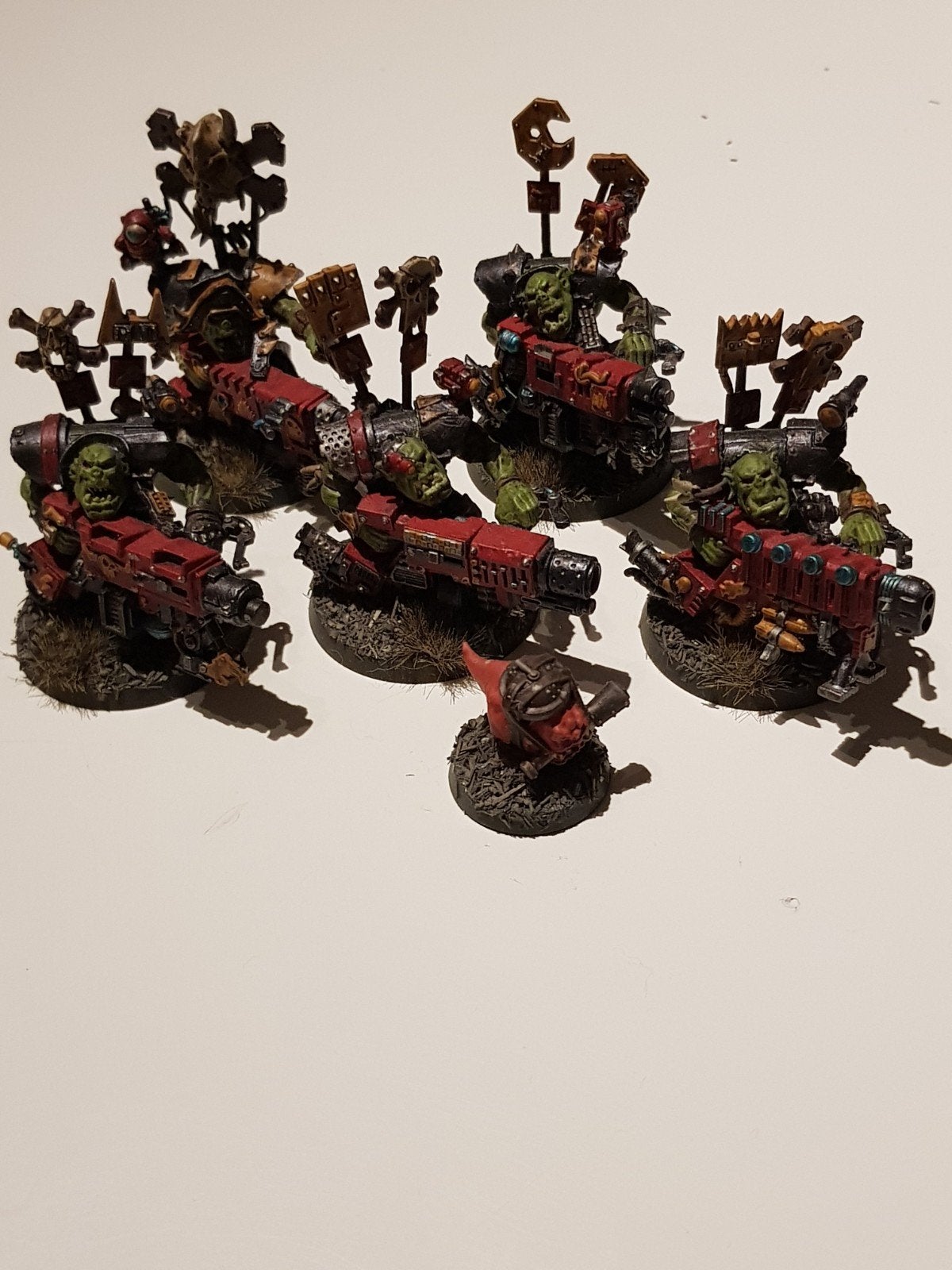 WH40K ORKS: Flash Gitz, 5 stuks, painted, Hobby en Vrije tijd, Wargaming, Zo goed als nieuw, Warhammer 40000, Figuurtje(s), Geverfd