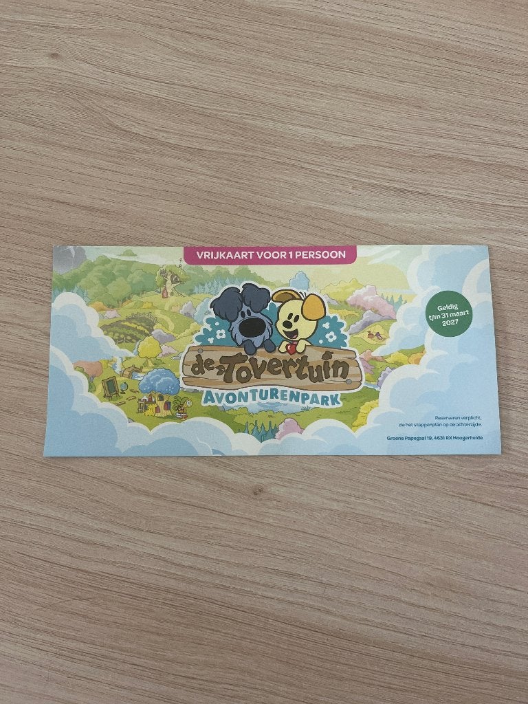 Tickets De Tovertuin - Woezel en Pip, Tickets & Billets, Loisirs | Parcs d'attractions, Trois personnes ou plus, Ticket ou Carte d'accès