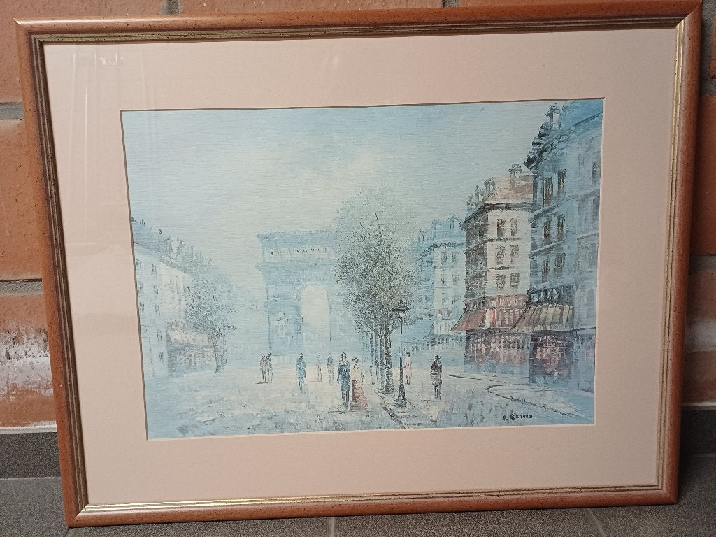 cadre décoration Paris, Ophalen, Zo goed als nieuw, Achter glas, Glas