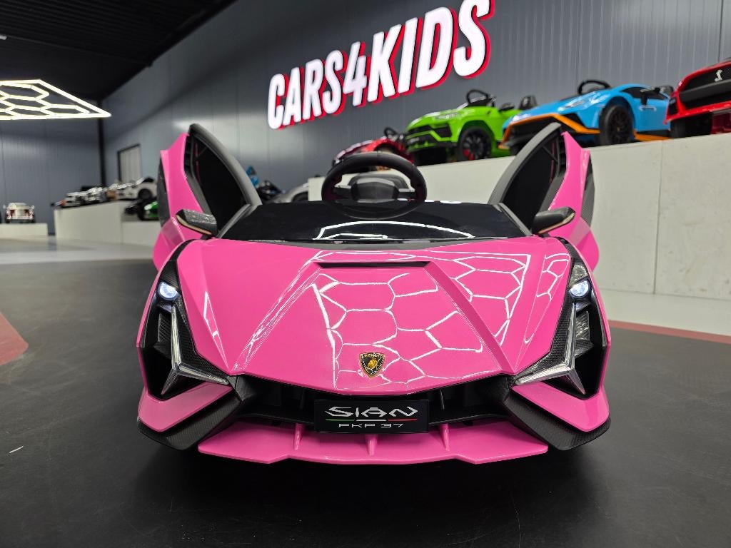 Kinderauto Lamborghini Sian - soft start - leren zit - RC, Kinderen en Baby's, Ophalen of Verzenden, Nieuw, Afstandsbediening
