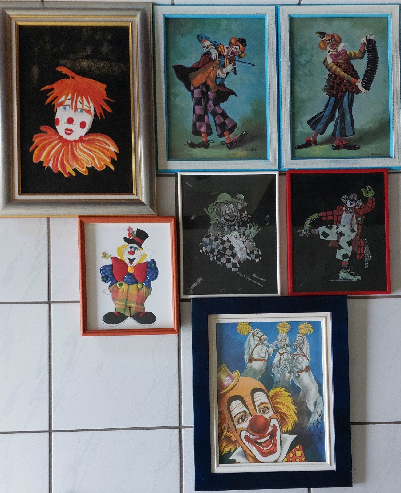 Kaders met clowns, Ophalen of Verzenden