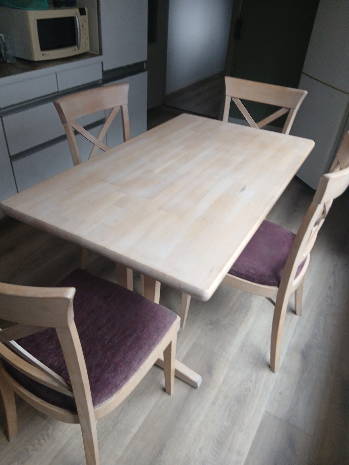 table de cuisine avec 4 chaises, Maison & Meubles, Enlèvement ou Envoi, Utilisé