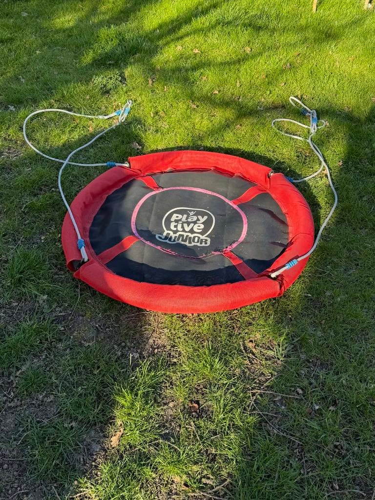 Nestschommel play tive junior rood zwart, Kinderen en Baby's, Speelgoed | Buiten | Speeltoestellen, Ophalen