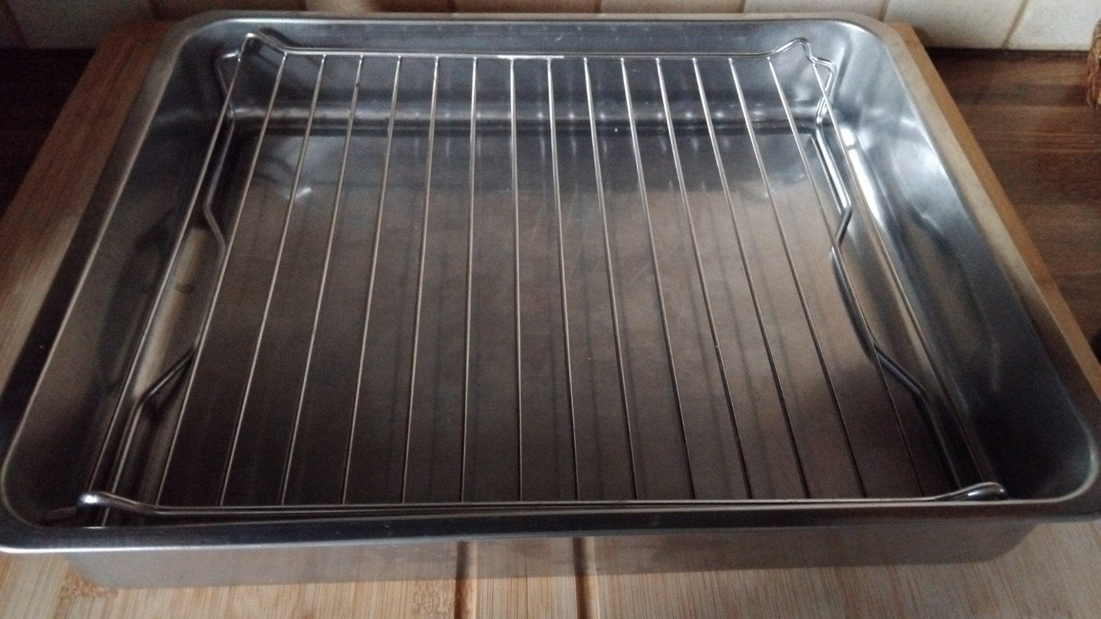Plat en inox pour le four avec grille, Enlèvement ou Envoi, IKEA, Comme neuf, Moins de 45 cm