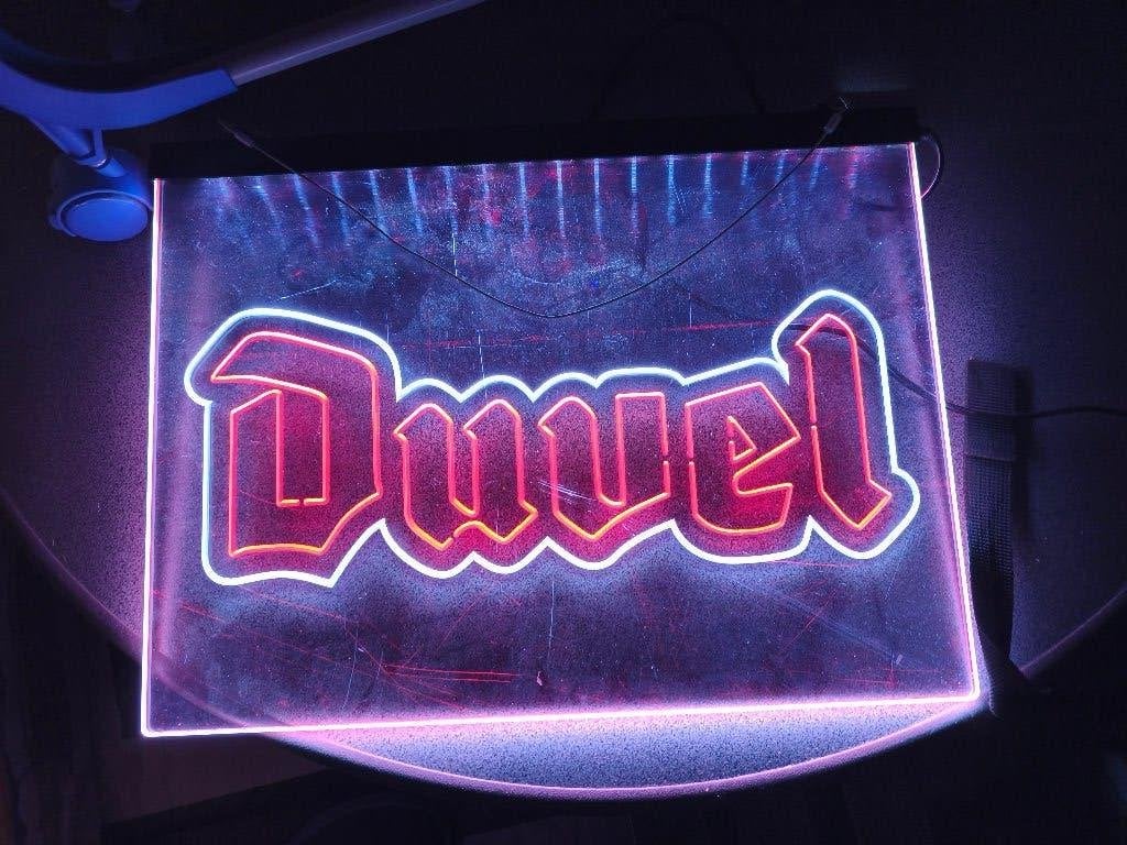 duvel lichtreclame, Collections, Enlèvement, Comme neuf, Panneau, Plaque ou Plaquette publicitaire, Duvel