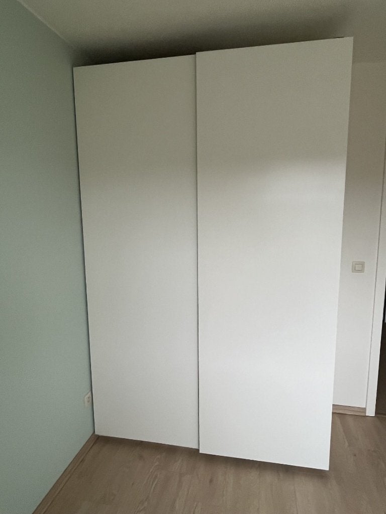 IKEA PAX kleerkast wit + witte schuifdeuren (150x58x236 cm), 150 à 200 cm, Enlèvement, 200 cm ou plus, Avec tiroir(s)