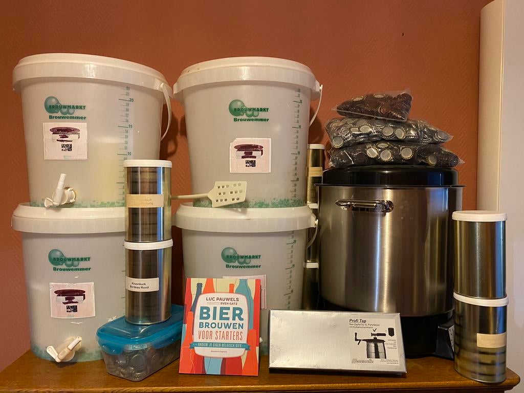 Kit brassage de bière (chaudière, seaux, capsules, robinet), Enlèvement, Utilisé